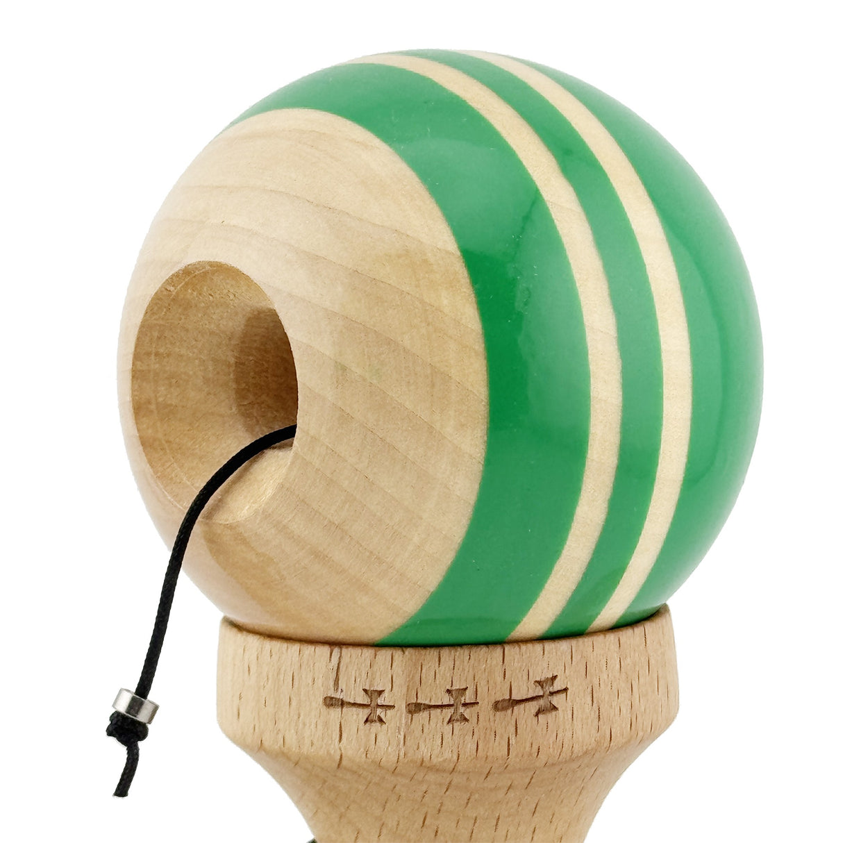 Kendama Originala X - RAINBOW , Profesionala, Vivimall, din Lemn, 18 cm, Verde -largel balls+large handle  +Original Super Sticky
