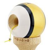 Kendama X ZEN Originala, Profesionala, Flippy, Big Cups V2, Super Sticky Legendary Cupe Mari, Rulment Metalic cu Ata 55 cm, Auriu/Alb - vivimall.ro