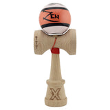 Kendama X Zen Series Originala, Profesionala, Vivimall, Super Sticky cu Cupe Mari V3, King Size Cups, Rulment Metalic si Gaura in Baza, din Lemn 18 cm, Ata 55 cm, Coral