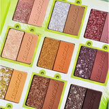 Set de Machiaj Kevin&Coco, 38 culori, Fard Ochi, Iluminatoare si Contouring, Husa Pufoasa, Model Broscuta, 17.3x12.5x5 cm, Multicolor - vivimall.ro