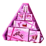 Set de Machiaj din 6 Piese Kevin&Coco, Farduri de Pleoape, Iluminator, Lip Gloss-uri, Creioane de Buze, Blush, Agrafe, Model Atractive, 35x33x10.5 cm, Multicolor - vivimall.ro