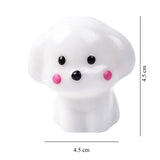 Jucarie Interactiva Antistres pentru Copii, Flippy, Squishy Catelus Kawaii, Silicon Moale, 4.5 x 4.5 cm, Alb/Roz - vivimall.ro