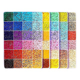 Kit de Margele Perle, Vivimall, Set DIY 3D din 120 de Culori, 10000 de piese, Instrumente pentru Margele Incluse, 2.6 mm in cutie, Multicolor - vivimall.ro