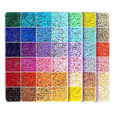 Kit de Margele Perle, Vivimall, Set DIY 3D din 96 de Culori, 8000 de piese, Instrumente pentru Margele Incluse, 2.6 mm in cutie, Multicolor - vivimall.ro
