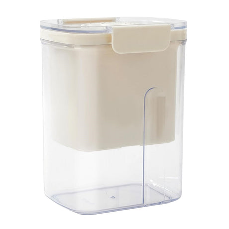 Kit Presa Pentru Branza, Vivimall, Filtru de Iaurt, Strecuratoare de Iaurt Grecesc, Filtru de lapte, 18x9.7x13 cm, Lingura Neagra 20x1.6 cm, Alb - vivimall.ro