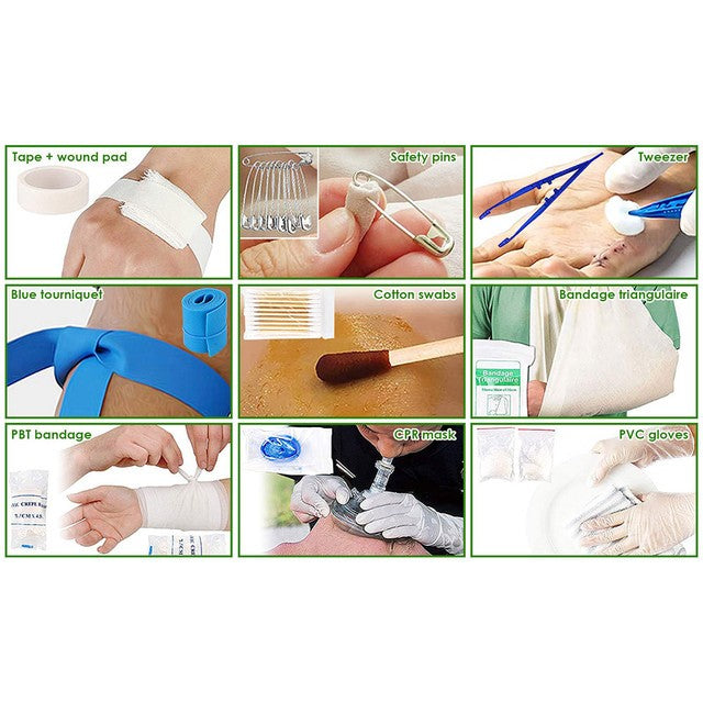 Kit supravietuire multifuncional Flippy, 42 de Instrumente Profesionale, Echipament de prim-ajutor, Drumetie, Camping, Negru - vivimall.ro