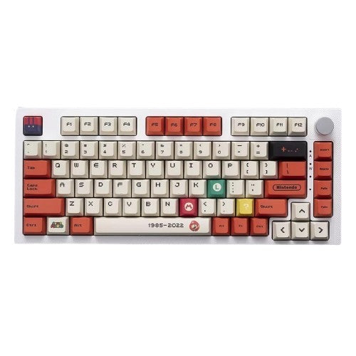 Kit Taste Super Mario, Vivimall, PBT Keycaps, Compatibil cu 99% dintre Tastaturile Mecanice, 124 Taste, Multicolor - vivimall.ro