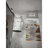 Razatoare Manuala, Vivimall, Rotativa cu Manivela, 6 Lame Interschimbabile, Anti-Stropire, 27 x 13 x 13 cm, Alb - vivimall.ro