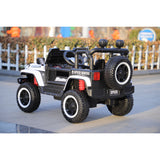Masina Electrica pentru Copii, Vivimall, Off-Road, Conectare Bluetooth, telecomanda, Tractiune Spate, Lumina Intermitenta, Baterie 12V 7Ah, 120 x 63 x 68cm, Alb - vivimall.ro