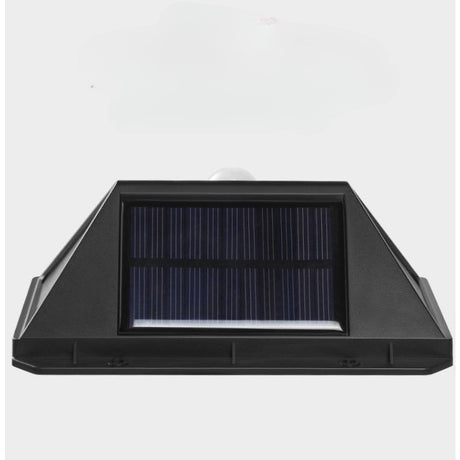 Lampa cu incarcare solara pentru exterior, 100 LED cu distanta de inductie, montaj pe perete, fara cabluri, cu 4 fete, Vivimall - vivimall.ro