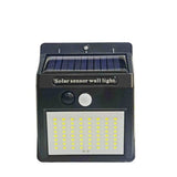 Lampa cu incarcare solara si senzor de miscare pentru exterior, 64 LED cu distanta de inductie, montaj pe perete, fara cabluri, Vivimall - vivimall.ro