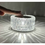 Lampa LED RGB 16, Vivimall, 3 Nivele de Intensitate, Incarcare USB, 3W, Cristal Acrilic, 6x12 cm, Telecomanda, Transparent - vivimall.ro