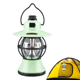 Conținut pachet felinar retro camping: lampă, cablu încărcare și instrucțiuni incluse