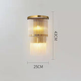 Lampa de Perete in Interior, Flippy, Lampa de Lux pentru Decor de Interior, Corp de Iluminat Tip aplica, din Inox Auriu si Cristal, Lumina Calda Rece Neutra, 43 x 25 cm, Ideal pentru Camere Mici si Medii, Transparent Auriu - vivimall.ro
