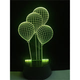 Lampa de Veghe cu Baterii/USB  3D Model Baloane Multicolor - vivimall.ro