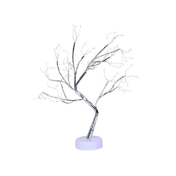 Lampa de veghe LED cu baterii si USB, Vivimall, Model Copac din cupru, Multicolor - vivimall.ro