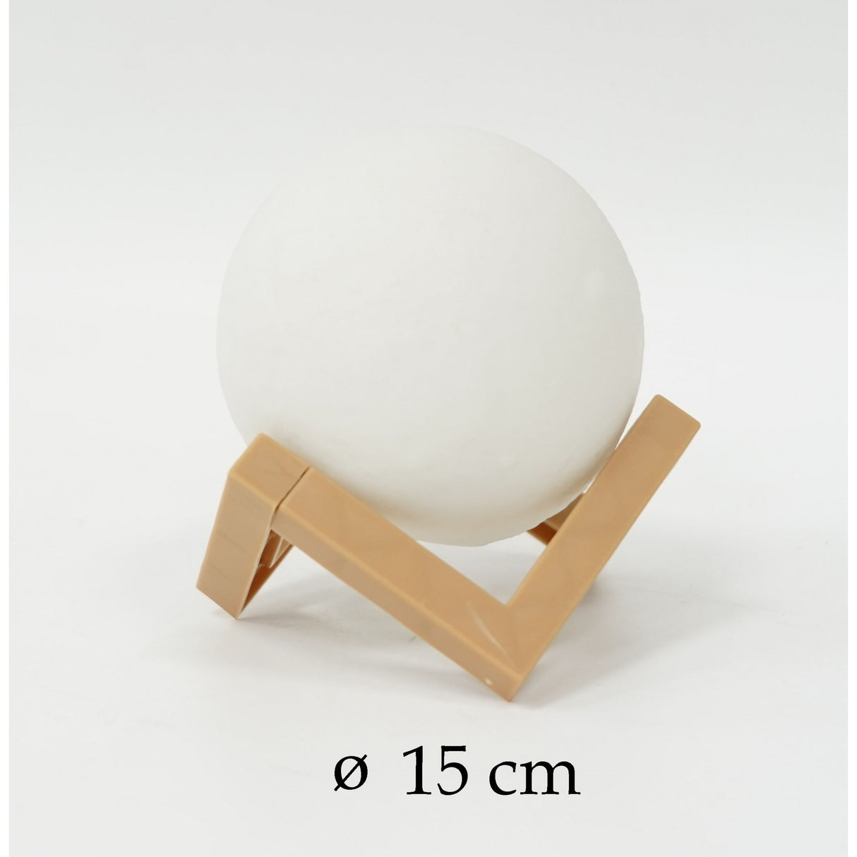 Lampa de veghe luna, culori, lumina LED alb cald,  alimentare baterii, stand din plastic, 15 cm, Vivimall - vivimall.ro