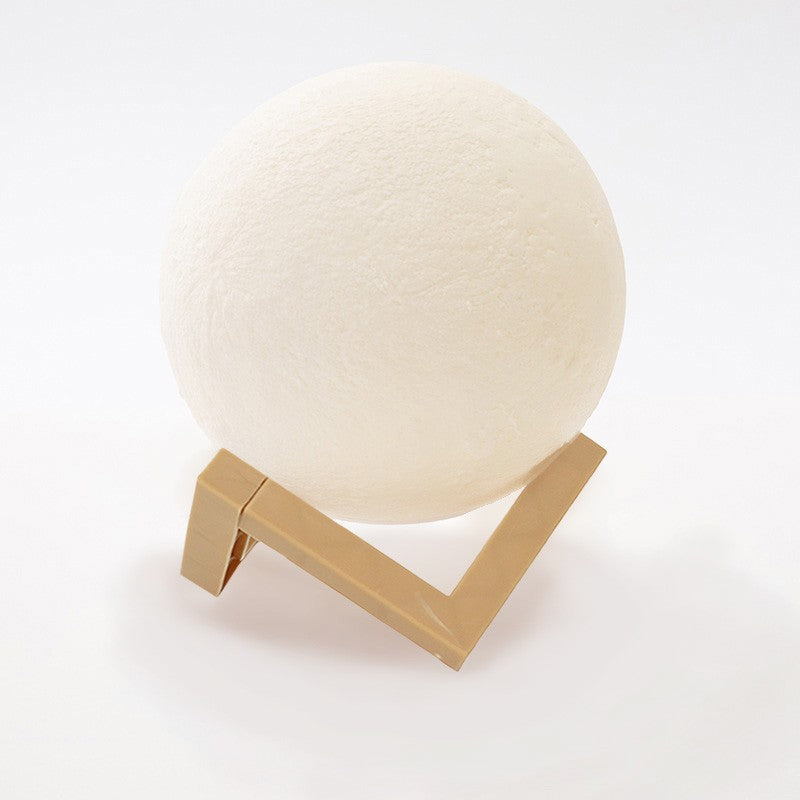 Lampa de veghe luna, culori, lumina LED alb cald,  alimentare baterii, stand din plastic, 15 cm, Vivimall - vivimall.ro