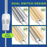 Lampa dubla pentru cresterea plantelor Vivimall, 50 cm, T5, tehnologie LED, nu afecteaza plantele, potrivit pentru intregul ciclu de crestere, lumina alb calda