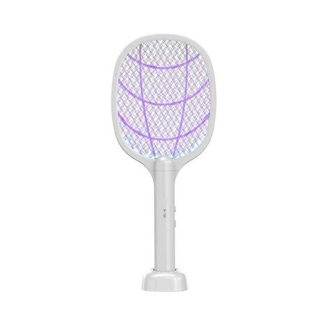 Lampa Electrica Impotriva Tantarilor, Vivimall, 42.5 x 18 x 7.5 cm, Reincarcabila cu Cablu USB Inclus, Plasa din Aluminum, Alb - vivimall.ro