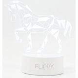 Lampa LED decorativa, Vivimall, 3D, Cal, cu telecomanda, doua moduri de alimentare USB si baterii, 20 cm inaltime, din material acril si lumina multicolora, alb - vivimall.ro