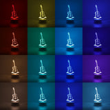 Lampa Led Decorativa, 3D, Chitara, Din Material Acril Si Lumina A, Alb - vivimall.ro
