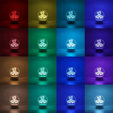 Lampa LED decorativa, Vivimall, 3D, cu text "I love you", doua moduri de alimentare USB si baterii, 20 cm inaltime, din material acril si lumina multicolora, alb - vivimall.ro