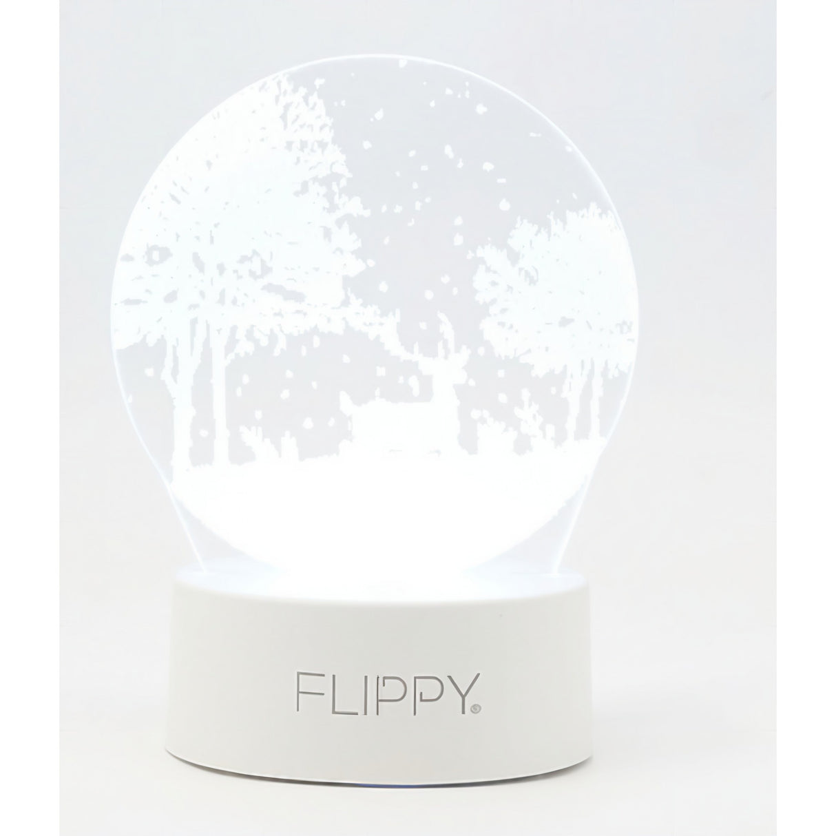 Lampa LED decorativa, Vivimall, 3D, Peisaj de iarna, cu telecomanda, doua moduri de alimentare USB si baterii, 20 cm inaltime, din material acril si lumina multicolora, alb - vivimall.ro