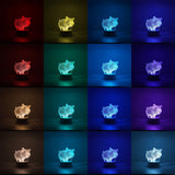 Lampa LED decorativa, Vivimall, 3D, Porcusor Gras, din material acril si lumina multicolora, alb - vivimall.ro