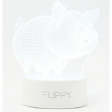 Lampa Led Decorativa, 3D, Porcusor Gras, Din Material Acril Si Lumina A, Alb - vivimall.ro