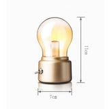 Декоративна LED крушка, ретро за вътрешна употреба, / прозрачна, 5 V, 500 Ma, ABS, топла светлина, USB зареждане, 12 часа живот на батерията, метален ключ