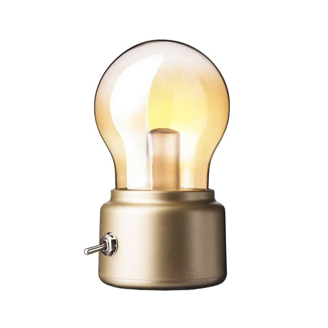 Декоративна LED крушка, ретро за вътрешна употреба, / прозрачна, 5 V, 500 Ma, ABS, топла светлина, USB зареждане, 12 часа живот на батерията, метален ключ