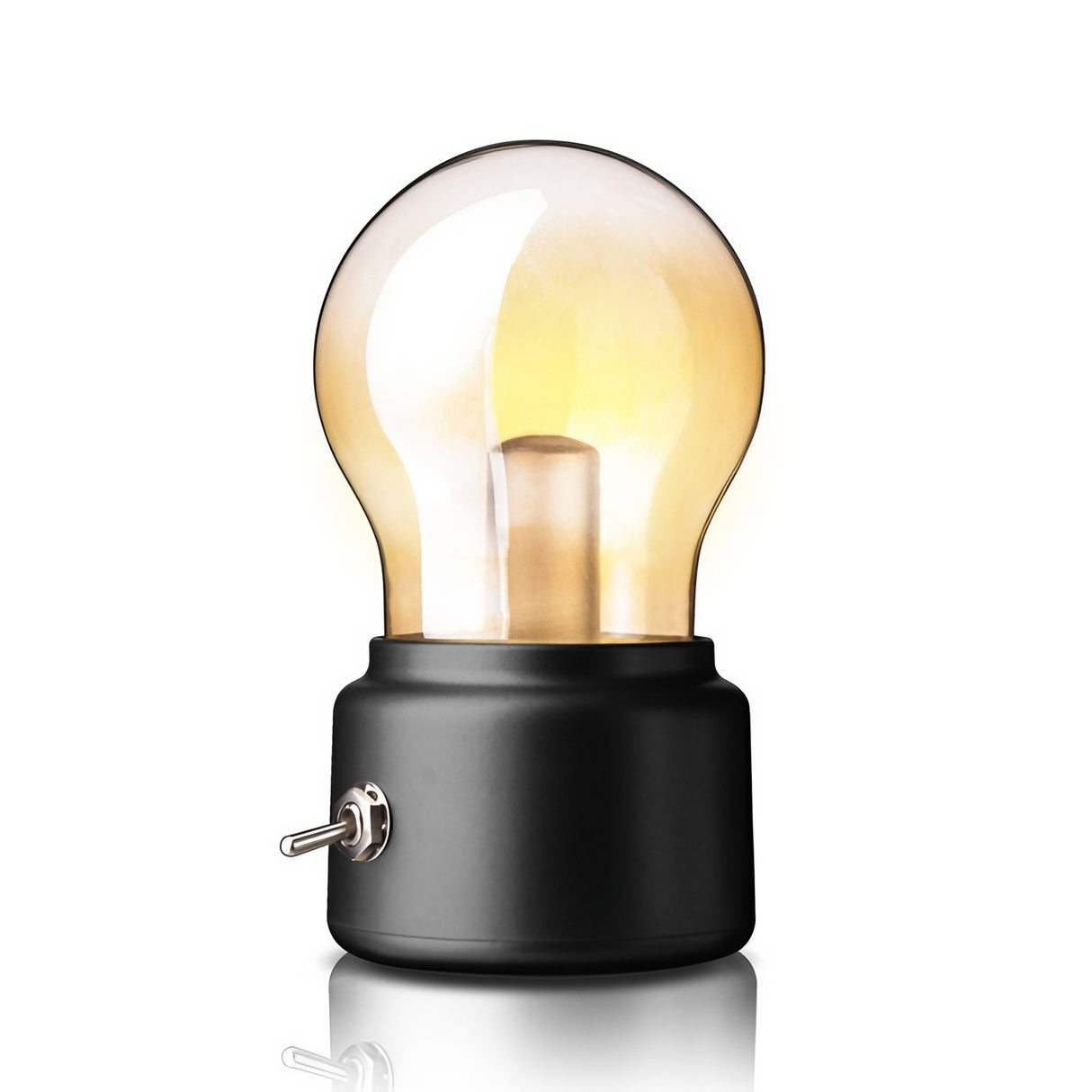 Декоративна LED крушка, ретро за вътрешна употреба, / прозрачна, 5 V, 500 Ma, ABS, топла светлина, USB зареждане, 12 часа живот на батерията, метален ключ