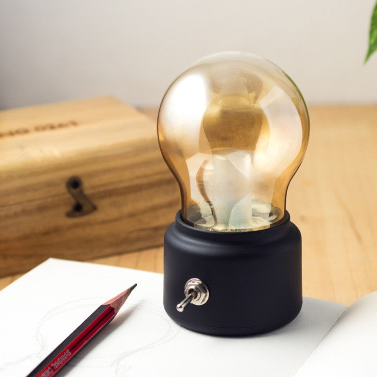 Декоративна LED крушка, ретро за вътрешна употреба, / прозрачна, 5 V, 500 Ma, ABS, топла светлина, USB зареждане, 12 часа живот на батерията, метален ключ