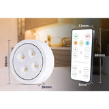 Lampa Led Vivimall, Fara Fir, cu Baterii, 3 Culori de Lumina, cu Telecomanda, din Plastic, Alb - vivimall.ro