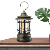 Lampă Portabilă Camping, Felinar Vintage, Cu Cârlig ABS, Iluminare 21 COB LED, Intensitate Reglabilă, 5W, Vivimall - vivimall.ro