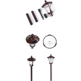 Lampa solara cu prindere in pamant, Vivimall, inaltime 65 cm, Alb Rece - vivimall.ro