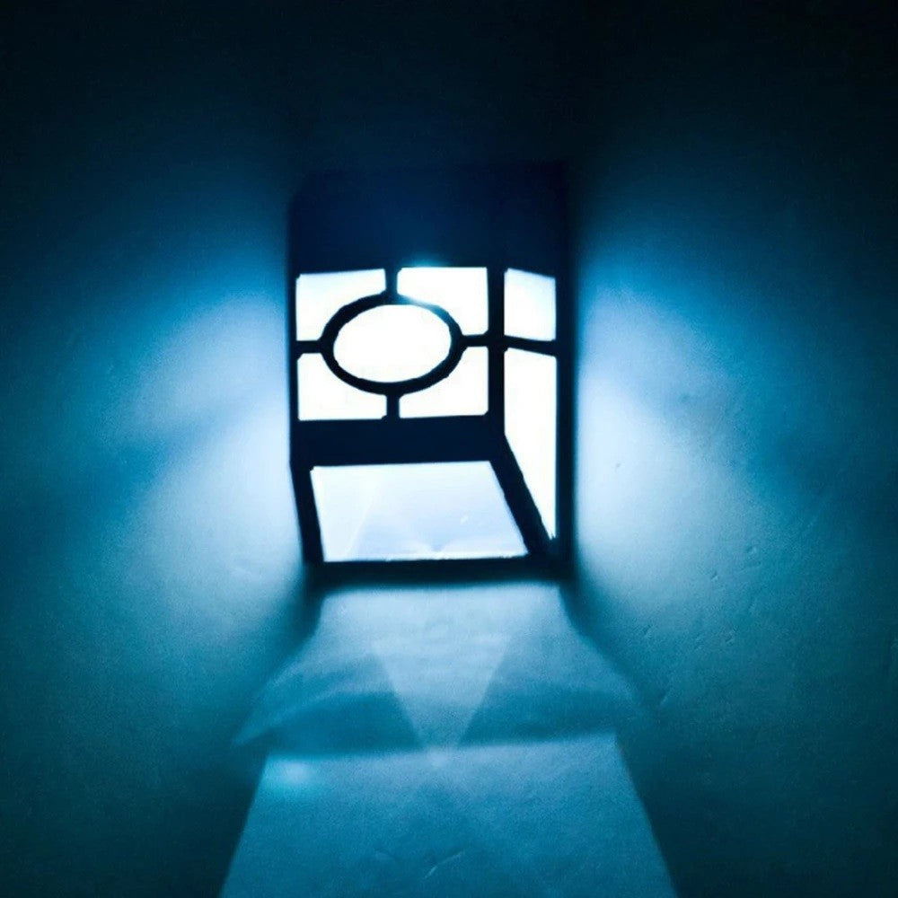 Lampa solara cu senzor Geometric, IP65, Lumina Alb rece, Vivimall - vivimall.ro