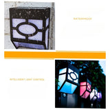 Lampa Solara Cu Senzor Geometric, Ip65, Lumina Colorata - vivimall.ro