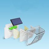 Lampa Solara De Perete, 90 Led-Uri Smd, Senzor De Miscare, Ip65, 1200Mah, Material Abs, Lumina Alb Rece, Alb - vivimall.ro