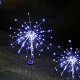 Lampa Solara, Flippy, Decor Gradina, Model Fireworks/Artificii, din Sarma de Cupru, 120 LED-uri, 55W, 90 cm, Alb Rece - vivimall.ro