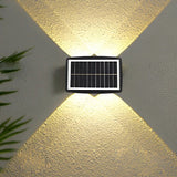 Lampa Solara Led Bidirectionala Dreptunghiulara Pentru Perete, 20.5X10 Cm, 6 Led-Uri, 5.5V, Abs, 500Mah, Rezistent La Apa Ip65, Alb Rece - vivimall.ro