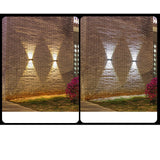 Lampa Solara Led Bidirectionala, Cu Panou Ajustabil, Comutator Culoare Lumina, Pentru Perete, Scari, Gradina, Terasa, 16 X 6.5 Cm, 6 Led-Uri, Material Abs, Baterie 3.7 V, 1200Mah, Multicolor - vivimall.ro
