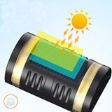 Lampa Solara Led Decorativa Cu Lumina Bidirectionala, Ip65, 1.2V, 600Mah, 15.1 X 9 X 6 Cm, Material Abs, Alb Cald - vivimall.ro