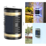 Lampa solara LED decorativa cu lumina bidirectionala Vivimall,  IP65, 1.2V, 600mah, 15.1 x 9 x 6 cm, material ABS, multicolor - vivimall.ro