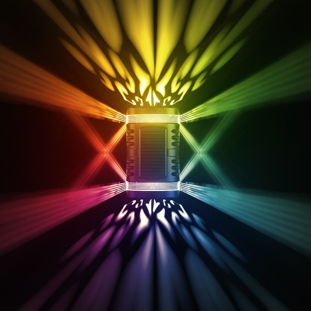 Lampa solara LED decorativa cu lumina bidirectionala Vivimall,  IP65, 1.2V, 600mah, 15.1 x 9 x 6 cm, material ABS, multicolor - vivimall.ro
