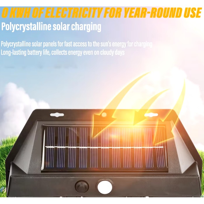 Lampa Solara LED Decorativa de Perete, Vivimall, pentru Exterior, Suspendata, 800mAh, 15x13x6 cm, Neagra - vivimall.ro