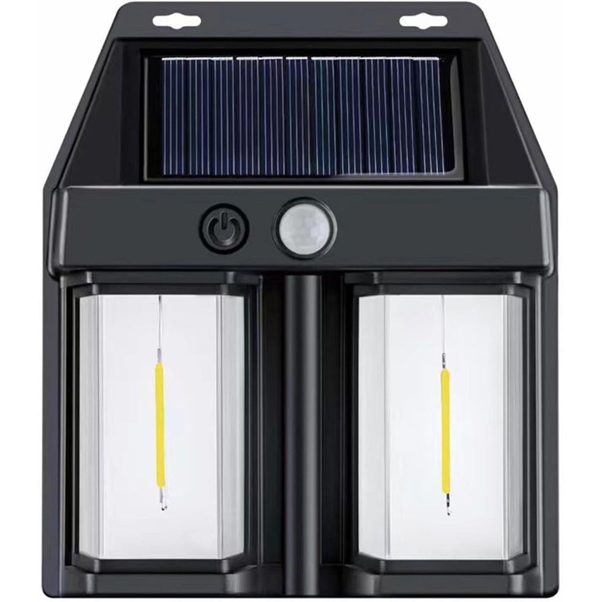 Lampa Solara LED Decorativa de Perete, Vivimall, pentru Exterior, Suspendata, 800mAh, 15x13x6 cm, Neagra - vivimall.ro