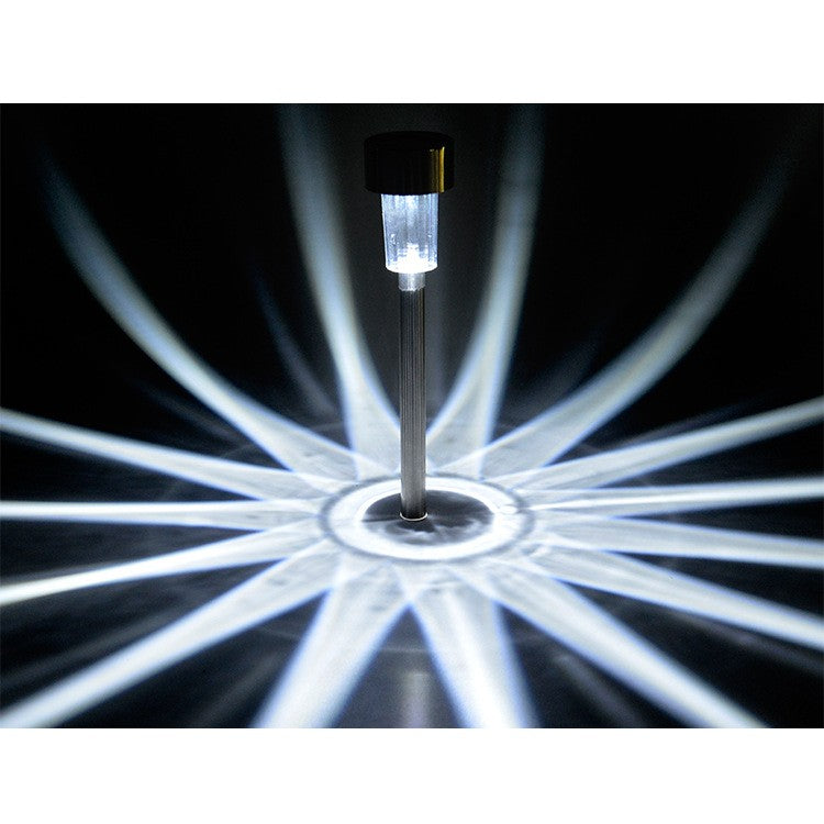 Lampa Solara Led Decorativa Pentru Gradina, Argintie, Lumina Alb Rece - vivimall.ro