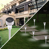 Lampa Solara Led Decorativa Pentru Gradina, Argintie, Lumina Alb Rece - vivimall.ro